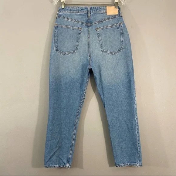 Rag and Bone. Nina high rise ankle cigarette. Button-fly 100% cotton Sz30, Tulip - Picture 6 of 16